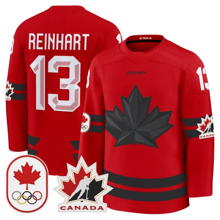 Sam Reinhart Canada 2026 Olympic Jersey - Red