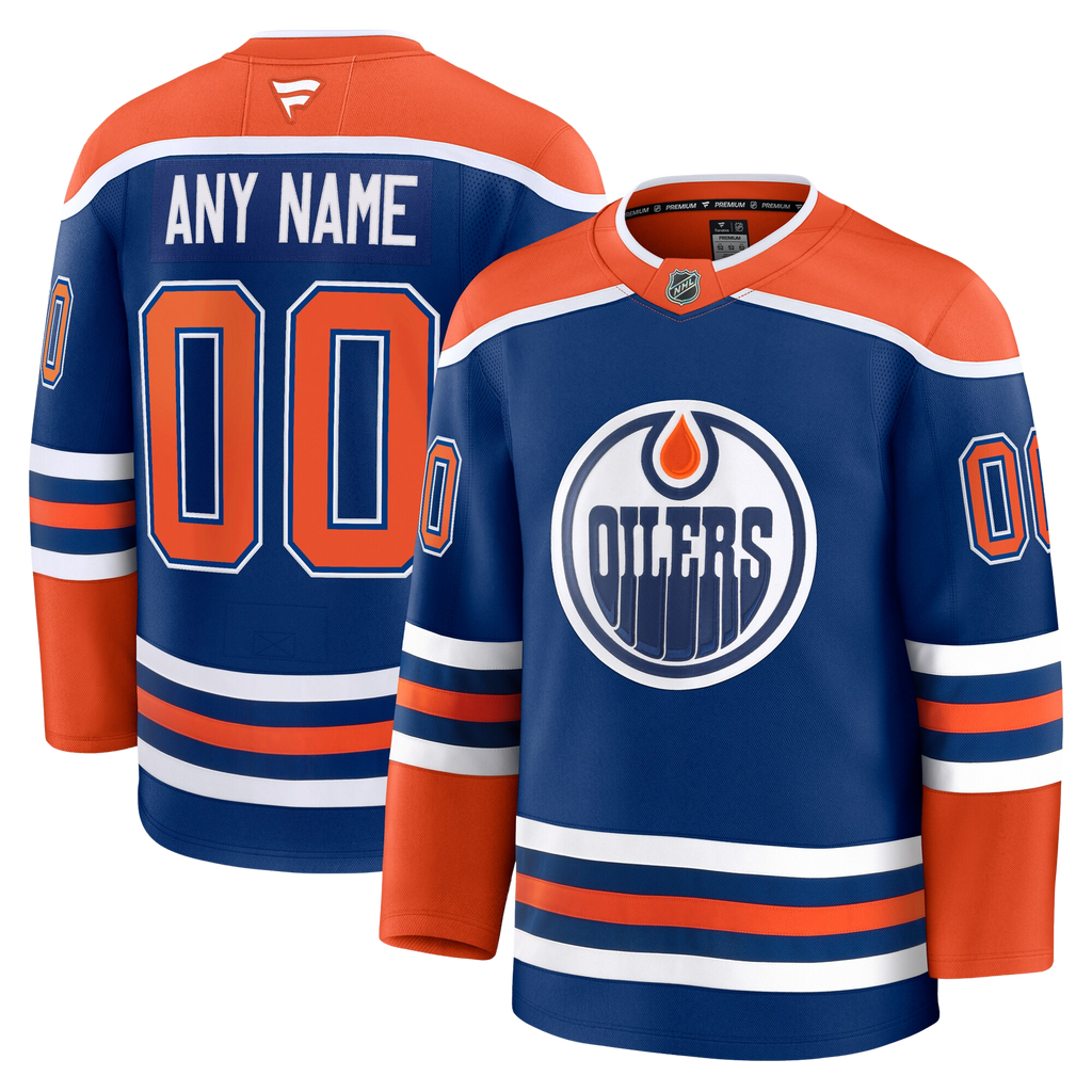 Customizable Edmonton Oilers 2024 Fanatics Premium Official NHL HOME Jersey