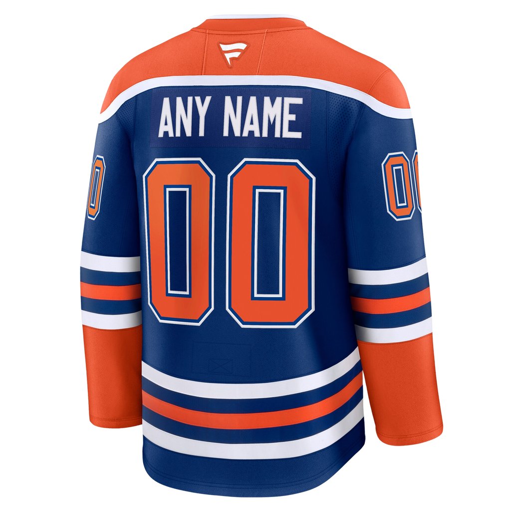 Customizable Edmonton Oilers 2024 Fanatics Premium Official NHL HOME Jersey