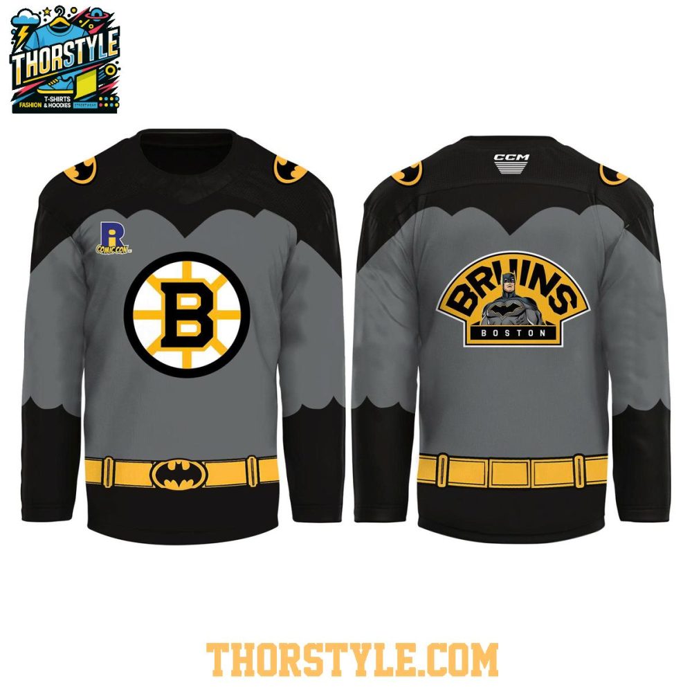 Boston Bruins Batman Night 2026 Personalized Hockey Jersey