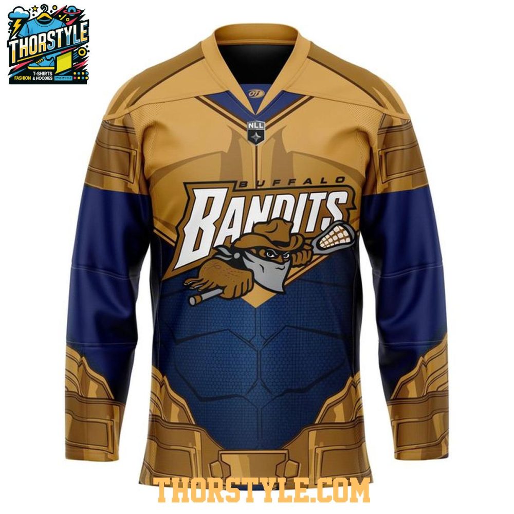 Buffalo Bandits Superhero Night 2026 Personalized Hockey Jersey