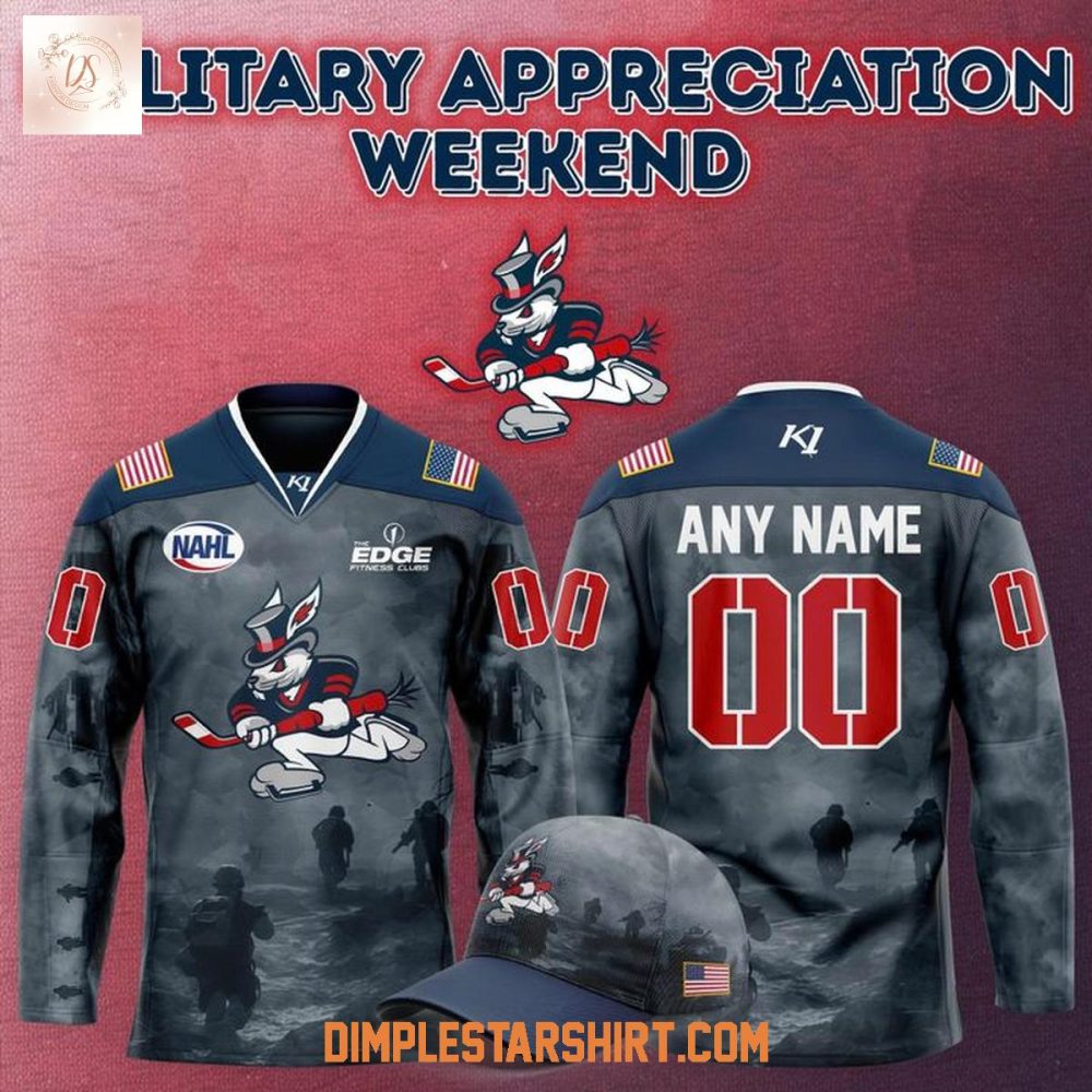 Danbury Hat Tricks Military Appreciation Night 2025 Hockey Jersey