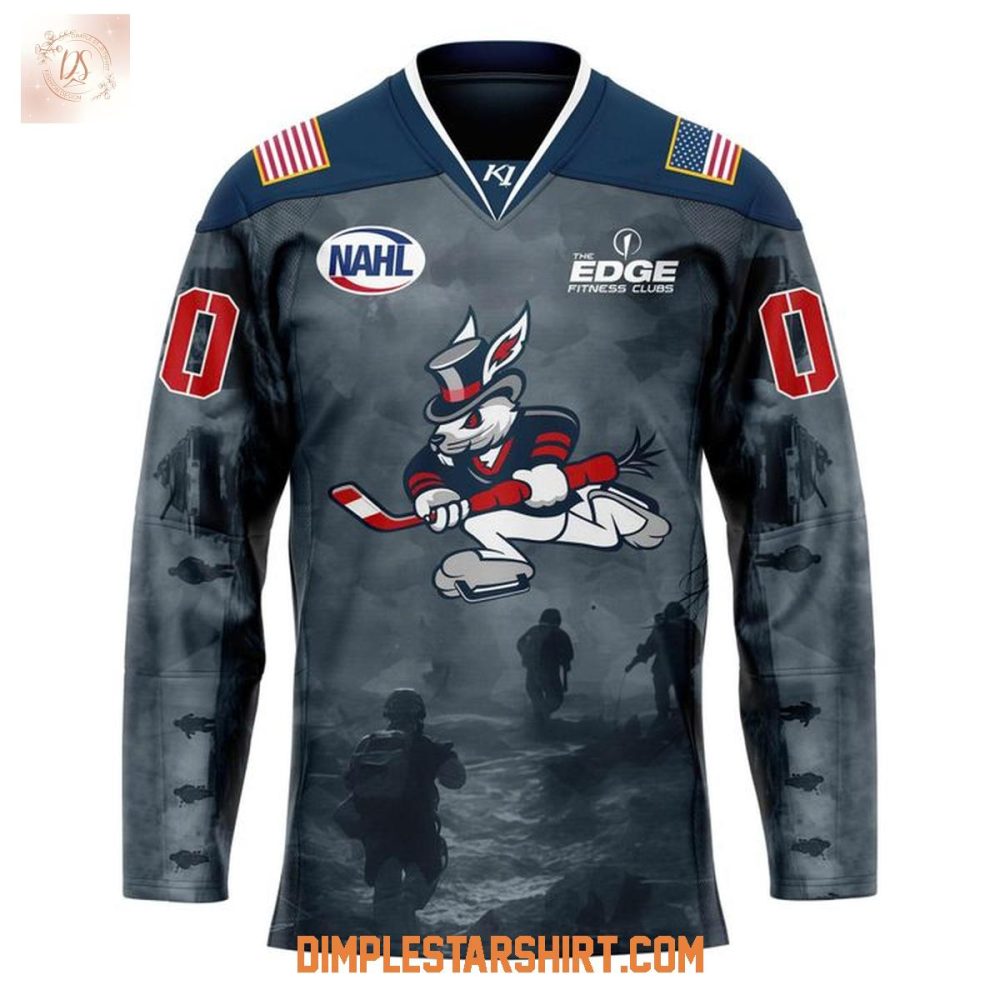 Danbury Hat Tricks Military Appreciation Night 2025 Hockey Jersey