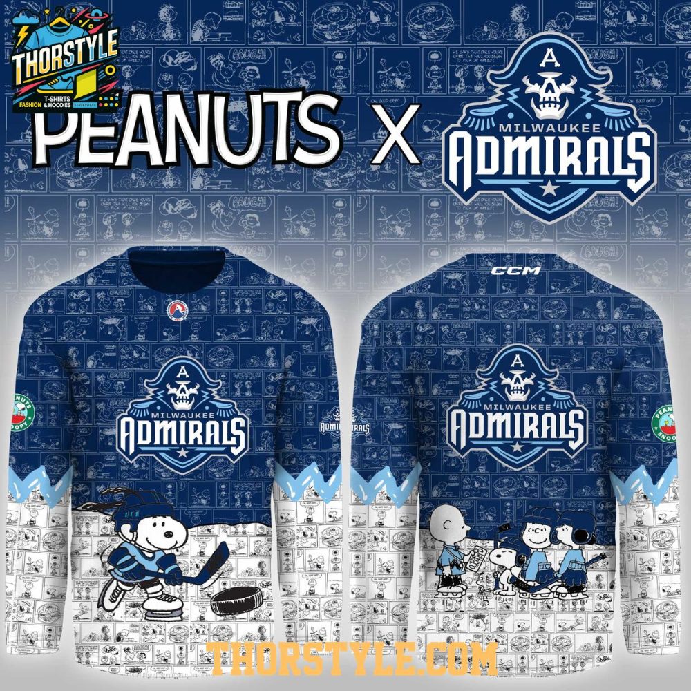 Milwaukee Admirals Peanuts Night 2026 Snoopy Game Personalized Hockey Jersey
