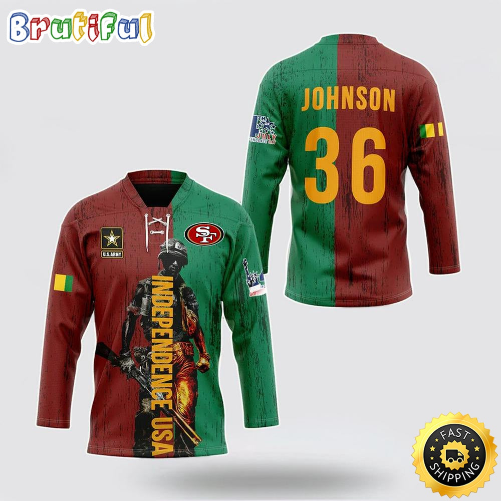 Personalized NFL San Francisco 49ers Hockey Jersey Vietnam Veterans Day Nfl Hockey Jersey For Fans