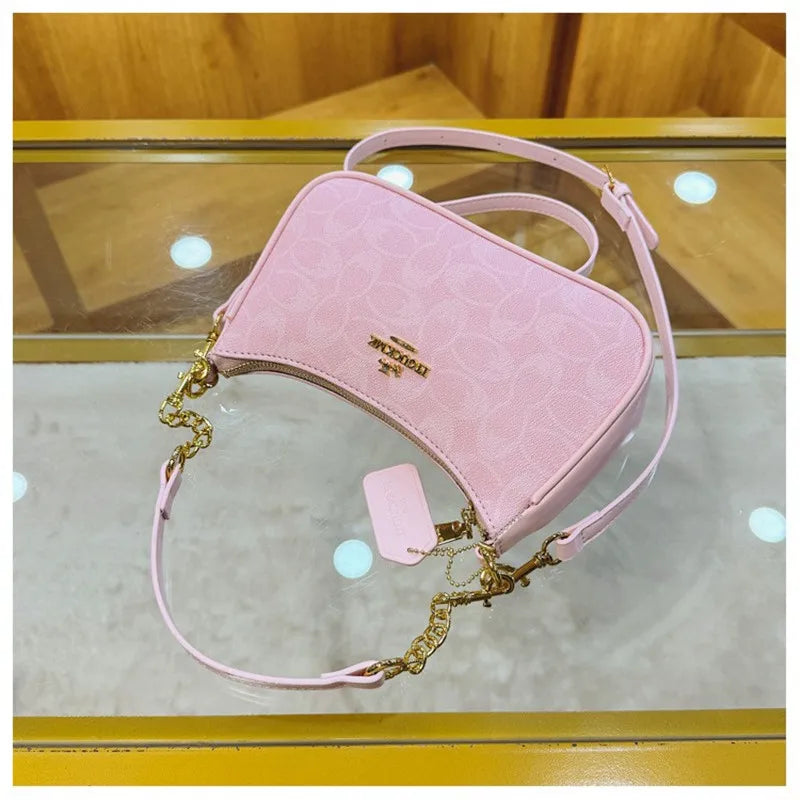 Advanced Women's Handbag 2026 New Popular Retro Printed Crossbody Bag Casual Luxury Single Shoulder Armpit Bag