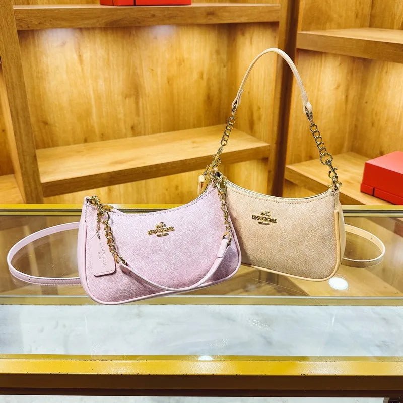 Advanced Women's Handbag 2026 New Popular Retro Printed Crossbody Bag Casual Luxury Single Shoulder Armpit Bag