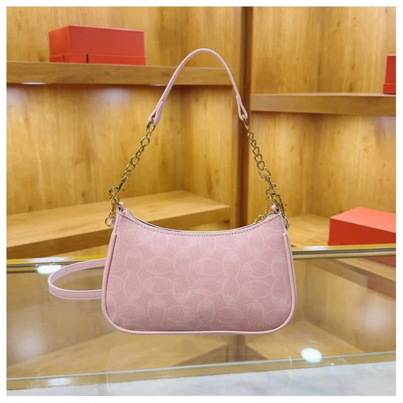 Advanced Women's Handbag 2026 New Popular Retro Printed Crossbody Bag Casual Luxury Single Shoulder Armpit Bag