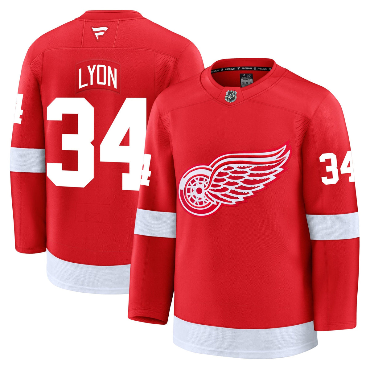 Alex Lyon Detroit Red Wings Fanatics Premium Home Jersey
