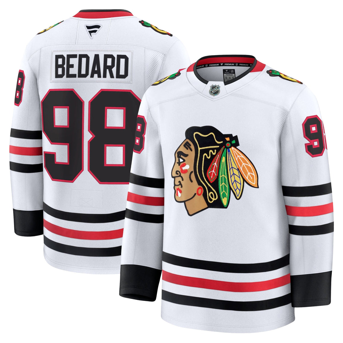 Connor Bedard Chicago Blackhawks Fanatics Premium Away Jersey