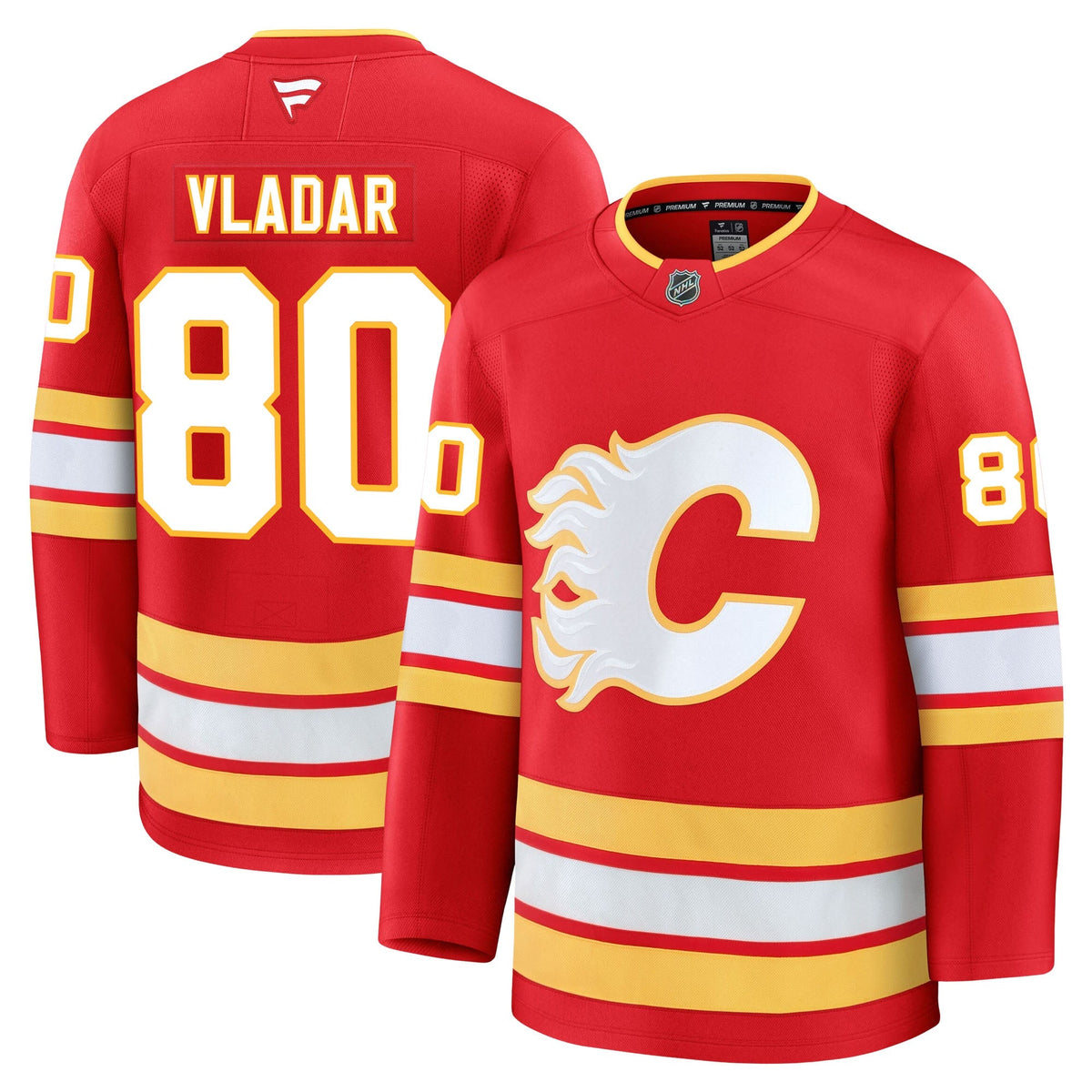 Dan Vladar Calgary Flames Fanatics Premium Home Jersey