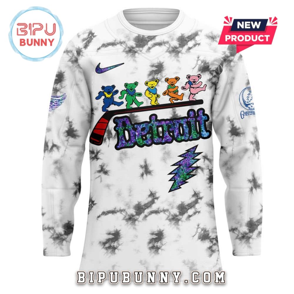 Detroit Red Wings Grateful Dead Night Hockey Jersey