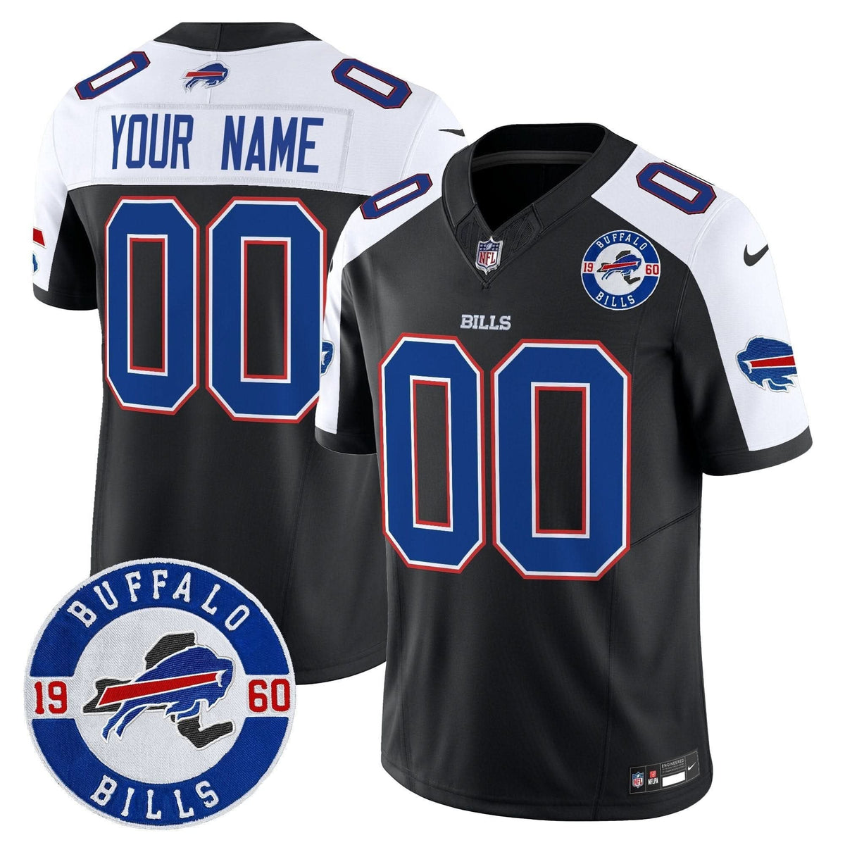 Buffalo Bills 2024 Vapor Limited Custom Jersey - Est. 1960 Patch - All Stitched