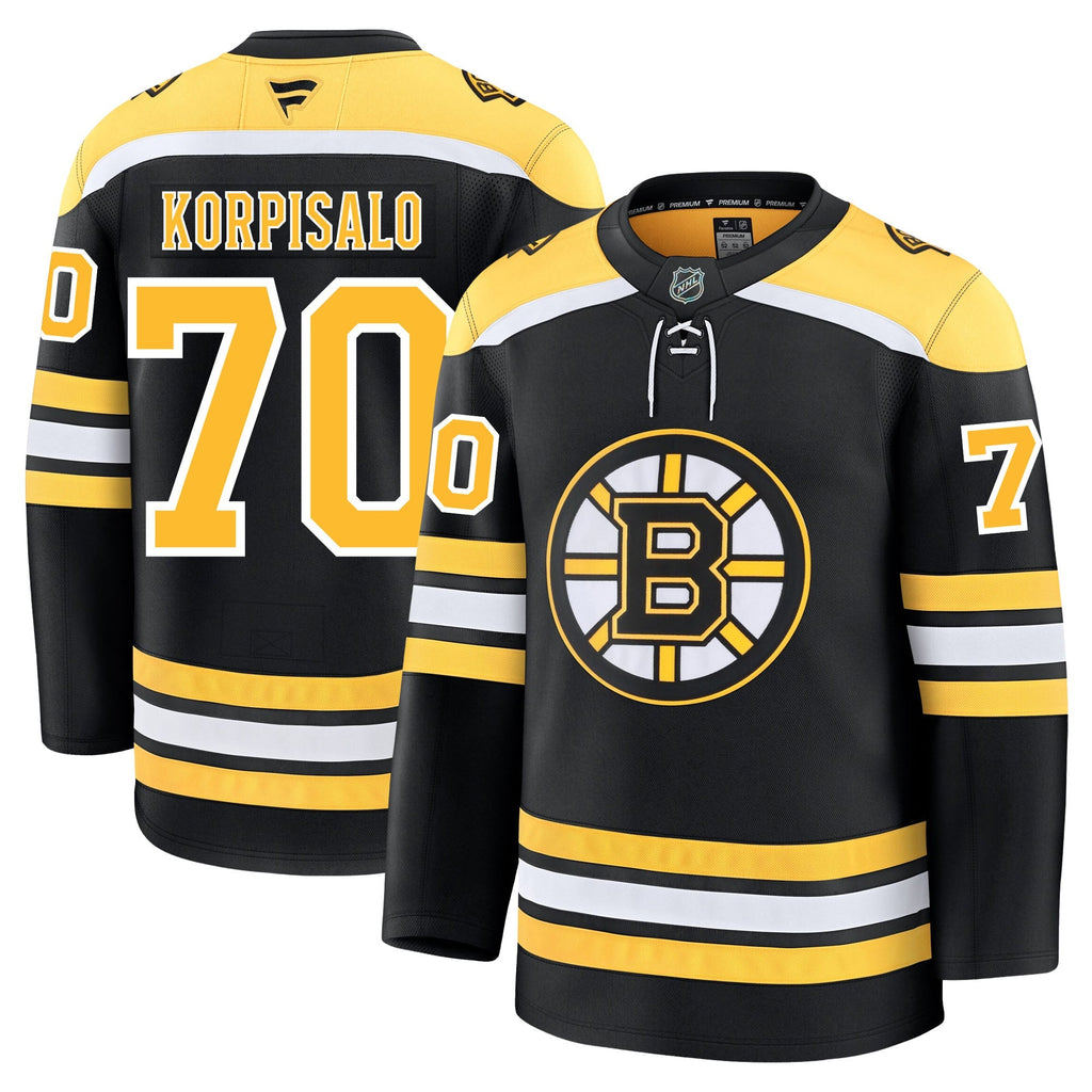 Joonas Korpisalo Boston Bruins Fanatics Premium Home Jersey