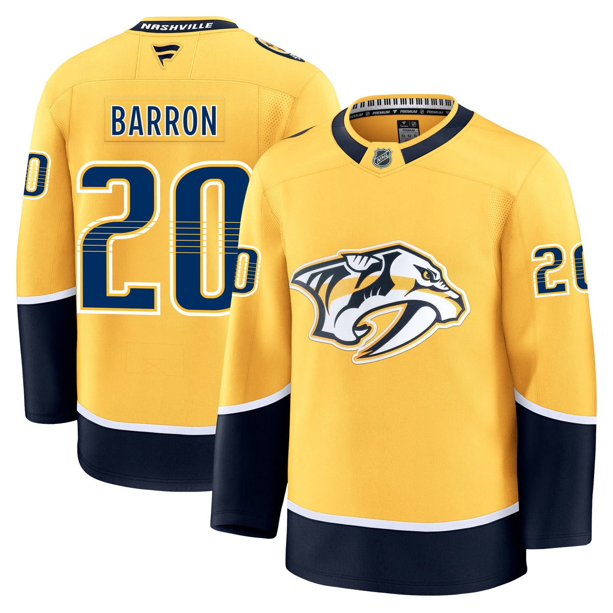 Justin Barron Nashville Predators Fanatics Premium Home Jersey