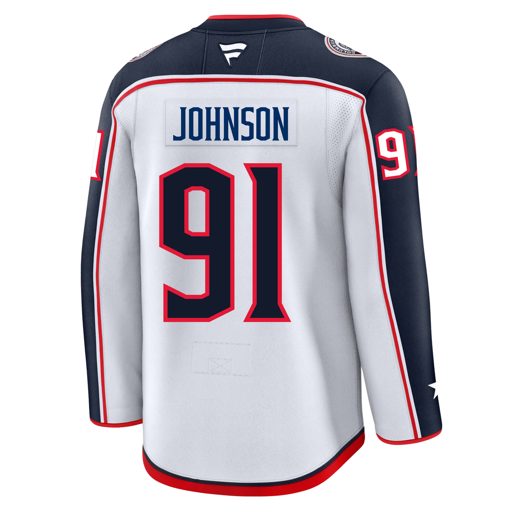 Kent Johnson Columbus Blue Jackets Fanatics Premium Away Jersey