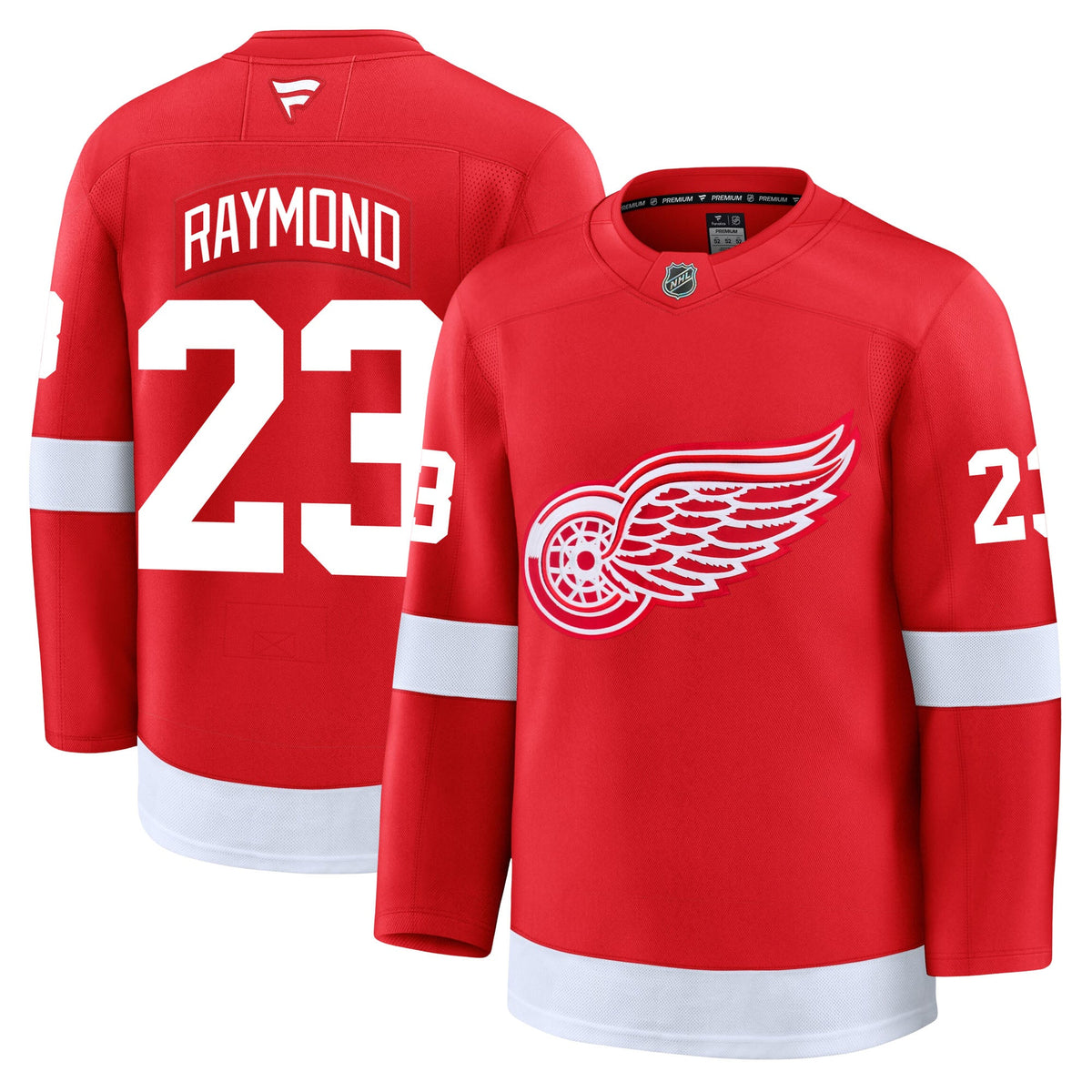 Lucas Raymond Detroit Red Wings Fanatics Premium Home Jersey