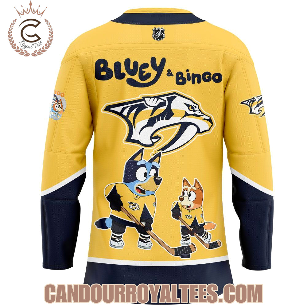Nashville Predators Bluey And Bingo Jersey