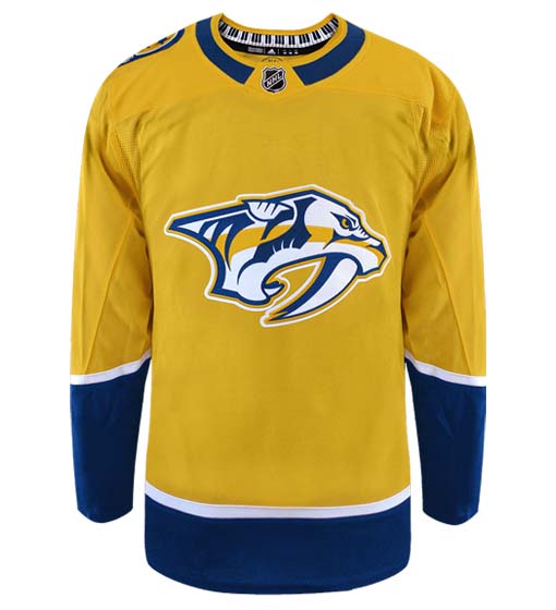 Customizable Nashville Predators Adidas Primegreen Authentic NHL Hockey Jersey