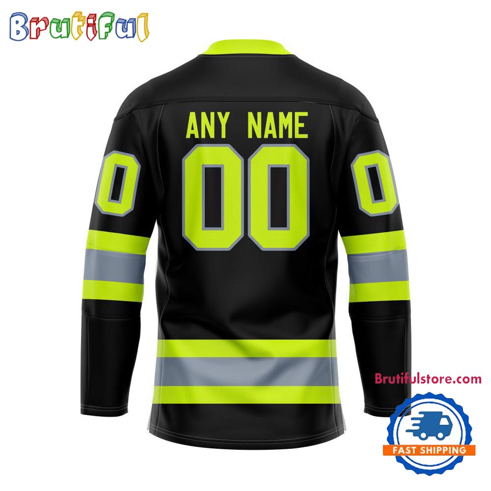 NHL Boston Bruins Honoring Firefighters Lace Hockey Jersey