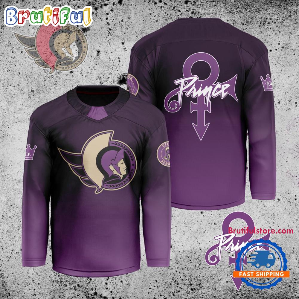 NHL Ottawa Senators Personalized Prince Night Hockey Jersey