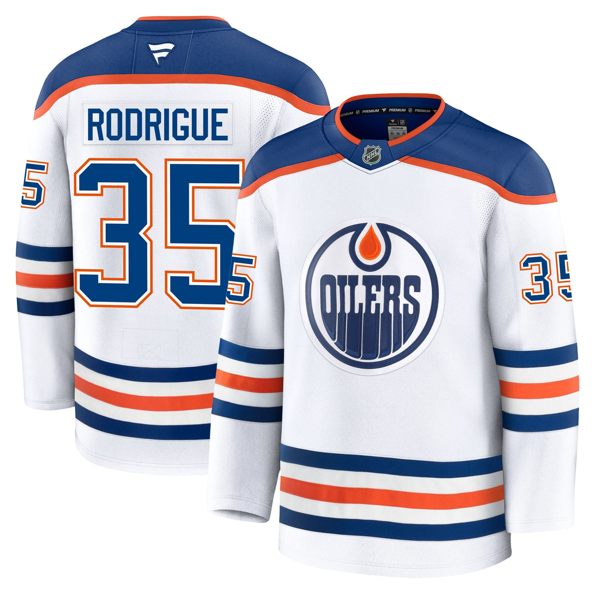 Olivier Rodrigue Edmonton Oilers Fanatics Premium Away Jersey